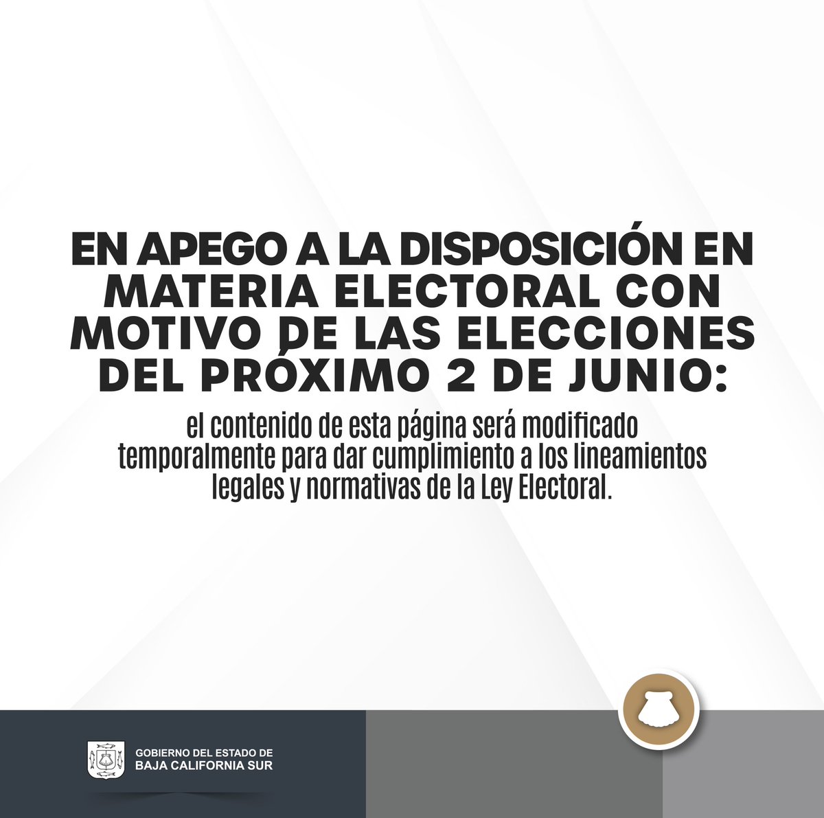 📌#AtenciónI Del 30 de mayo al 2 de junio, el contenido de esta página será modificado en cumplimiento a los lineamientos legales y normativas de la Ley Electoral .