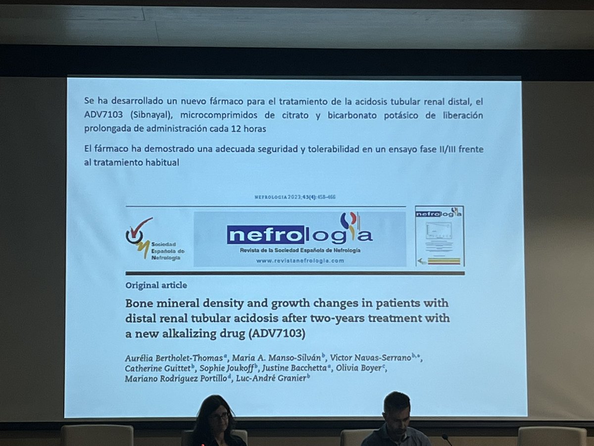 Alternativas para Acidosis Tubular renal en casos de difícil control <a href="/SENefrologia/">S.E.N. Nefrología</a> <a href="/SVNefro/">Sociedad Valenciana de Nefrología</a>