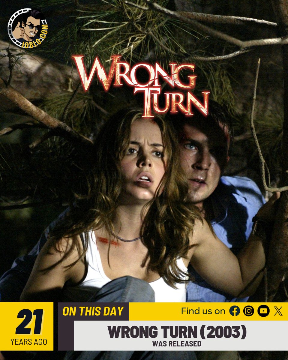 21 years ago today, Wrong Turn (2003) was released!🎥 #JoBloMovies #JoBloMovieNetwork #WrongTurn #ElizaDusku #JeremySisto