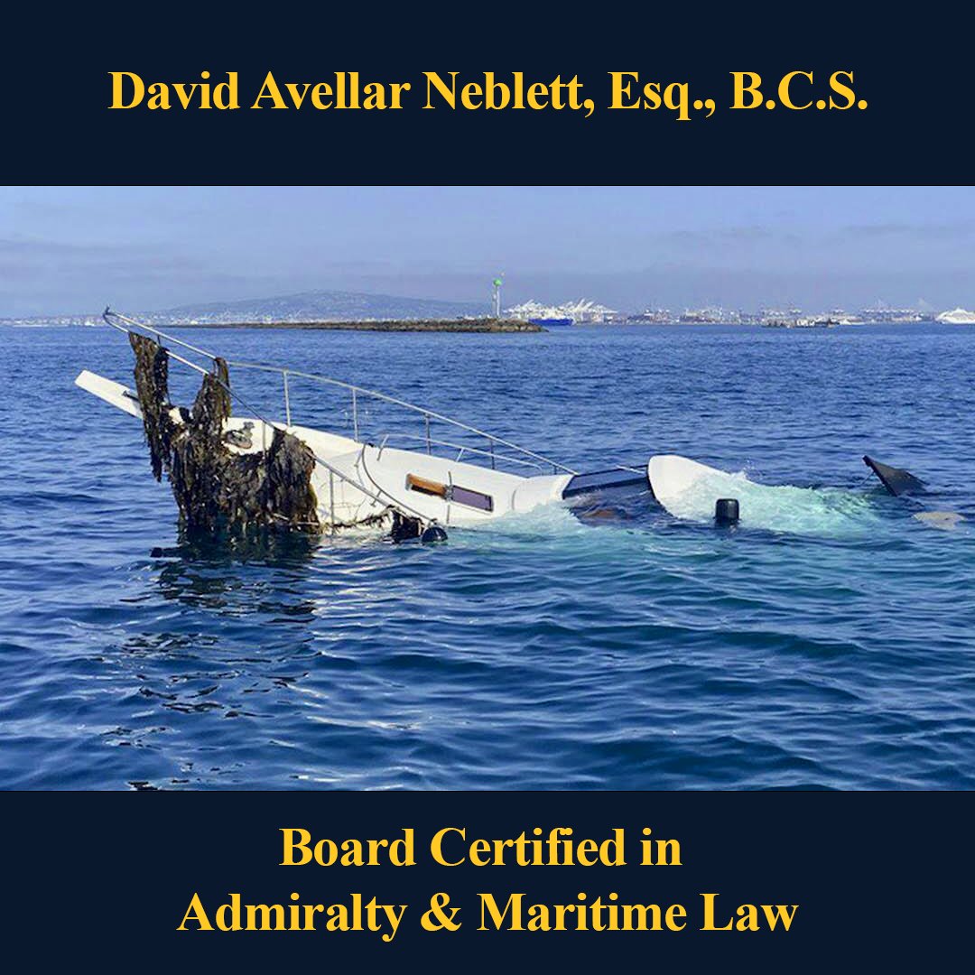 DavidANeblett's tweet photo. When disaster strikes makes sure you have a Maritime Law Expert to assist you.  David Avellar Neblett, Esq., B.C.S. is Board Certified in Maritime &amp; Admiralty Law and can assist you with any marine claims. 

#DavidNeblett #BoatingAccident  #MiamiMaritmeLaw #BoatClaim https://t.co/LJ77y20Ry0