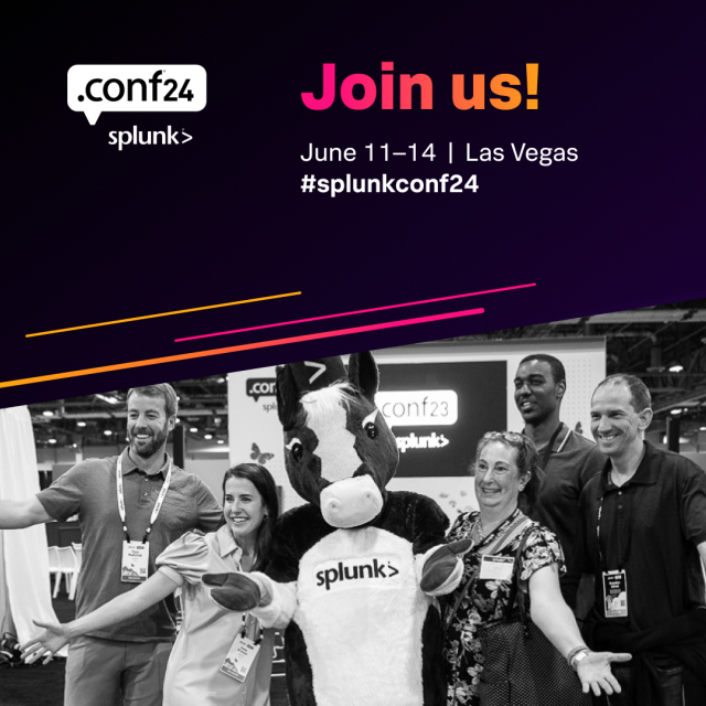 It's officially time to snag your spot at the Splunkiest event of the year – #splunkconf24. Join us in Las Vegas for an electrifying experience that will feature 200+ sessions, captivating keynotes and endless networking opportunities. Register here. bit.ly/4541nUw