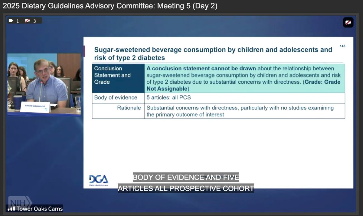 Sugar Sweetened beverages - Moderate evidence they contribute to diabetes in adults. @bigfatsurprise @ProfTimNoakes