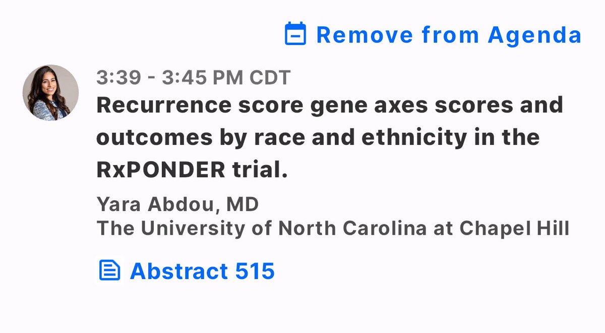 Excited and honored to present our newest race and ethnicity analysis from RxPONDER looking at recurrence score gene axes scores. Join us May 31st at the Rapid Oral session, details 👇🏼 #bcsm #ASCO24 @KalinskyKevin