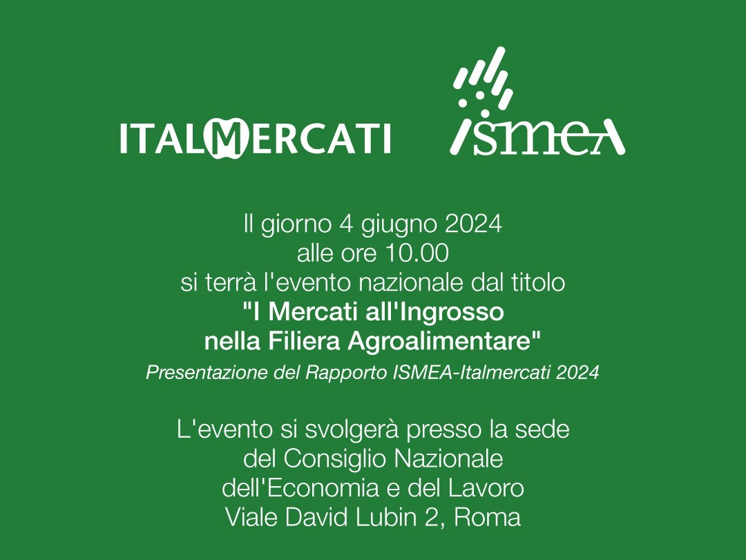 Italmercati (@italmercati) on Twitter photo ๐๐๏ธIl 4 giugno a Roma presso <a href="/cnel_it/">Consiglio Nazionale dell'Economia e del Lavoro</a> Italmercati presenterร insieme a <a href="/IsmeaOfficial/">Ismea Official ๐ฎ๐น</a> il rapporto 2024 sull'andamento dei mercati all'ingrosso nella filiera.
Segui la diretta streaming dalle ore 10.00 al link ๐ youtube.com/@consiglionaziโฆ ๐๐๏ธIl 4 giugno a Roma presso <a href="/cnel_it/">Consiglio Nazionale dell'Economia e del Lavoro</a> Italmercati presenterร insieme a <a href="/IsmeaOfficial/">Ismea Official ๐ฎ๐น</a> il rapporto 2024 sull'andamento dei mercati all'ingrosso nella filiera.
Segui la diretta streaming dalle ore 10.00 al link ๐ youtube.com/@consiglionaziโฆ