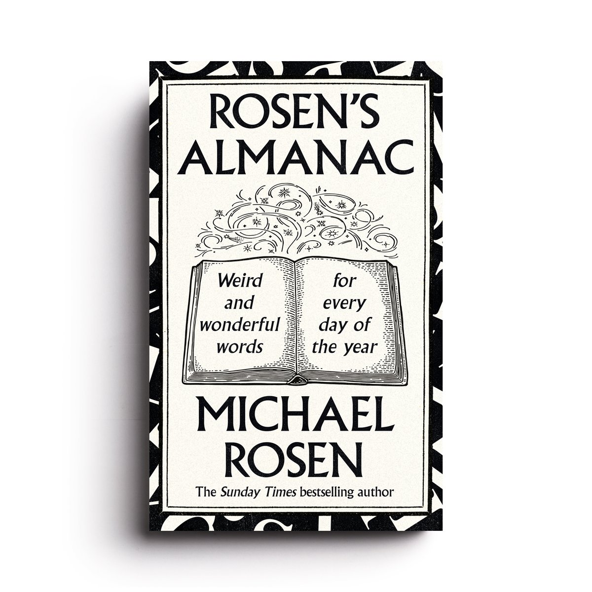 New book cover for @MichaelRosenYes 📖 ‘Rosen’s Almanac’ sees one of the nation’s favourite wordsmiths take a tour of the British Isles and all its vernacular idiosyncrasies, in a delightful book for anyone who loves language 🖤 Out in September 2024 from @EburyPublishing 📖