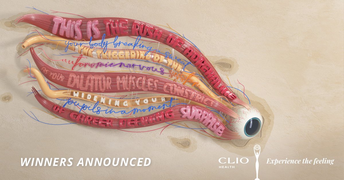 Experience the feeling! The 2024 #ClioHealth winners are officially announced. Explore all of this year's most creative work in health advertising: bit.ly/ClioHealthWinn…

Reminder! We will announce the Grand and 'Of the Year' winners live at the awards show on June 12th. 🏆