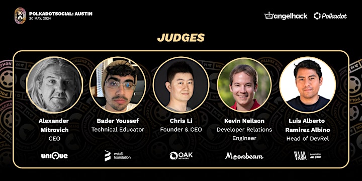 Thrilled to be in Austin, TX today to help judge the XCM Track of the Polkadot USA Hackathon! All #Consensus2024 attendees and anyone local in town are more than welcome to join us at #DotSocial today. Get tickets here: eventbrite.com/e/polkadotsoci… <a href="/Polkadot/">Polkadot</a> <a href="/AngelHack/">AngelHack</a>
