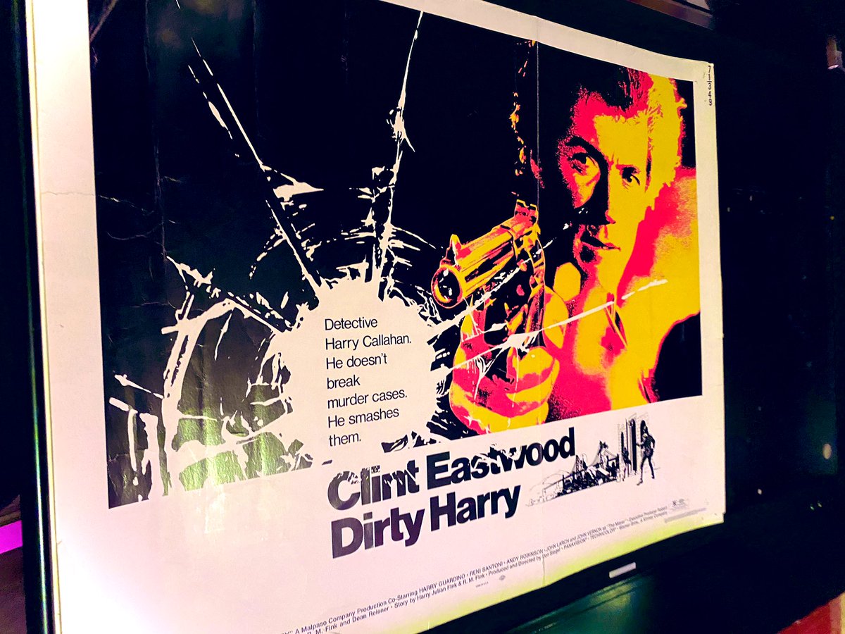 In my collection: Clint Eastwood as “Dirty Harry” (1971) Original Half Sheet #MoviePoster!