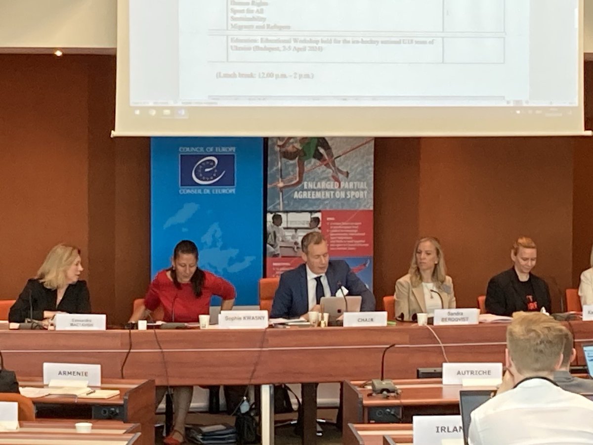 Minister of Youth, Sport and Physical Activity of Finland Sandra Bergqvist spoke today at #CoE #EPAS about human rights, gender equality, non-discrimination and inclusiveness in sports.
