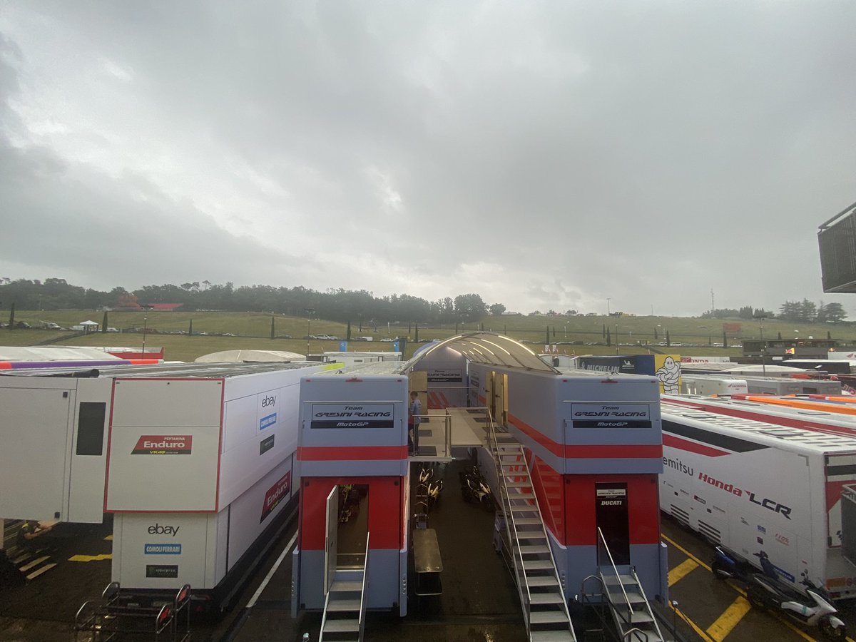 Se ha puesto gris el día en @MugelloCircuit #MotoGP