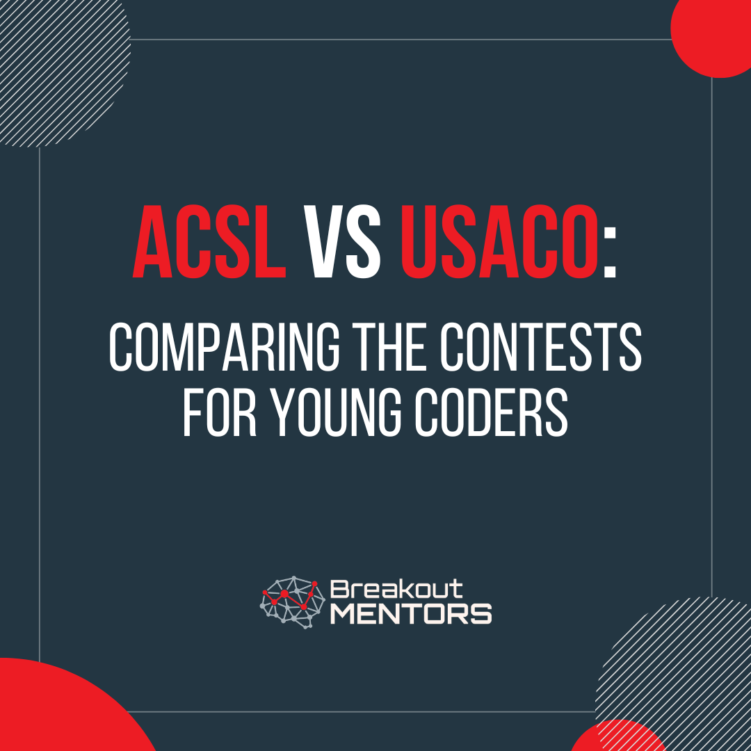 BreakoutMentors's tweet photo. 🤩 The world of competitive programming provides an opportunity for young coders to showcase their skills. Think of it as a fun get together with similar kids across the country for an objective test of coding abilities. https://t.co/up3VWatmmJ