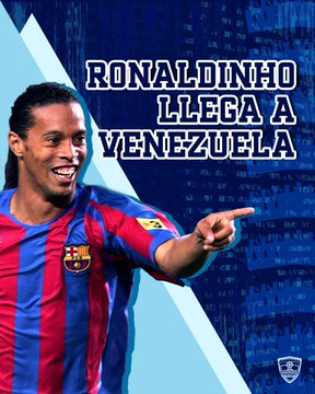 El astro brasileño, Ronaldinho, nos acompañara en el Estadio Monumental Simón Bolívar de La Rinconada los días 6 y 7 de junio. ⚽️ ¡Un gran espectáculo en nuestro país! 🇻🇪

#venezuelavapaarriba 
#YoAmoElDeporte
#deportivista