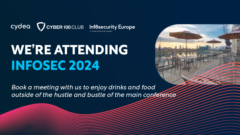 cydeaHQ's tweet image. If you’re at #Infosec2024 next week then we&apos;d love to speak with you and offer you a break from the main hustle and bustle of the conference.

Schedule a meeting: docs.google.com/forms/d/e/1FAI… and the food and drink is on us at Cyber 100 Club!

#PositiveSecurity #CloseTheLoop