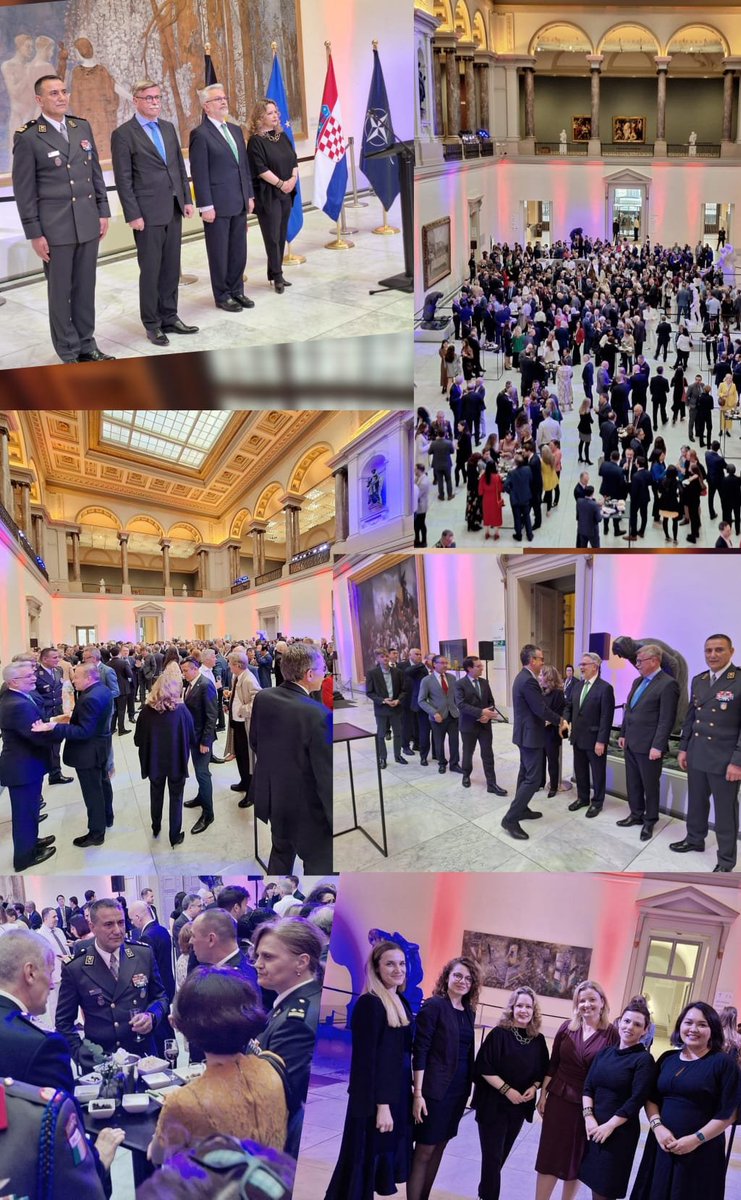 Today we celebrate our #StatehoodDay! Yesterday evening we were joined by our friends & colleagues at the exquisite Museum of @FineArtsBelgium where we also marked 15 years of #NATO membership. Thank you for celebrating with us! @CroatiaNato @JoskoParo Sretan Dan državnosti! 🎉