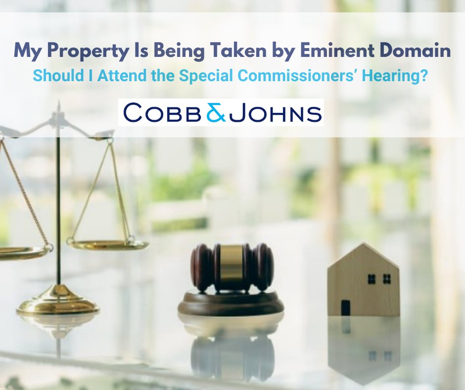 Facing your property being taken away by Eminent Domain? Here's everything you need to know about the “special commissioners’ hearing” that’s part of Texas’s condemnation system, and if you should attend. Read more here: bit.ly/3KoR9o6 #txlege