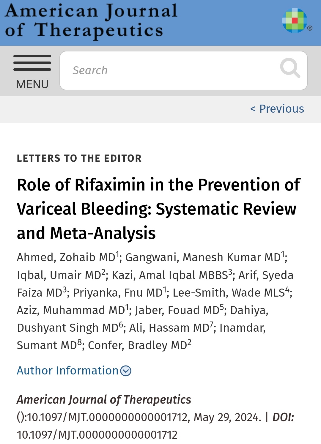 Dushyant Singh Dahiya, MD on X: &ldquo;🌟New Pub🌟 Role of Rifaximin in 