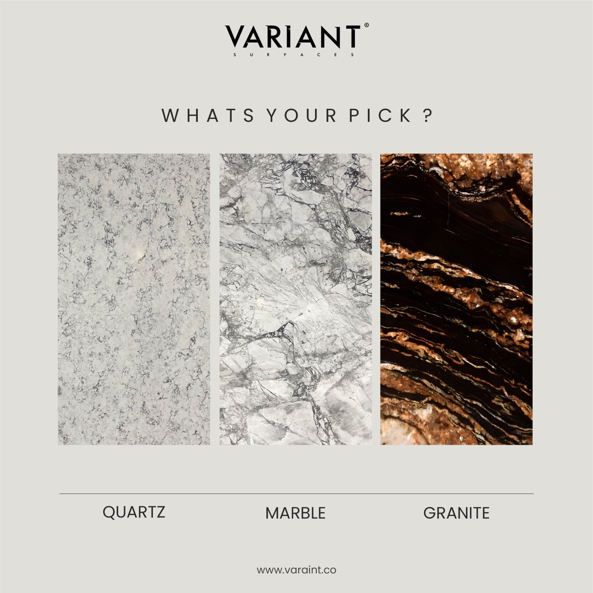 surfaces76660's tweet photo. Which #stone speaks to your style? #Quartz #quartzite or #granite ?

Share your pick and explore our collection at Variant Surfaces!

#countertops #kitchenremodelling #kitchencounters #kitchendecor #interiordecor #renovation #kitchenrenovation #Dallasralestate #Dallas https://t.co/h24M5fdKU1