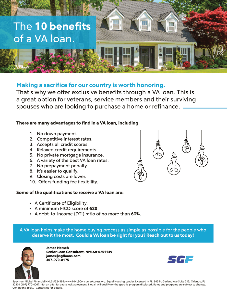 With a VA loan, get exclusive, well-earned benefits, like no required down payment, no monthly mortgage insurance and our lowest monthly payments. Call us today to get started!  🫡 🇺🇸

407-770-0067

#valoans #proudtoserve #militaryfamilies #nodownpayment #homebuyers #loanexperts