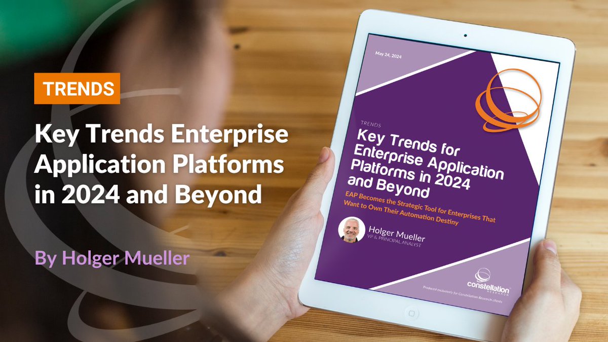 Key Trends for Enterprise Application Platforms in 2024 and Beyond zurl.co/1GnC This report examines key EAP trends and gives tangible recommendations for CxOs to adopt EAPs and enable their enterprise to own their future business success through software. @holgermu