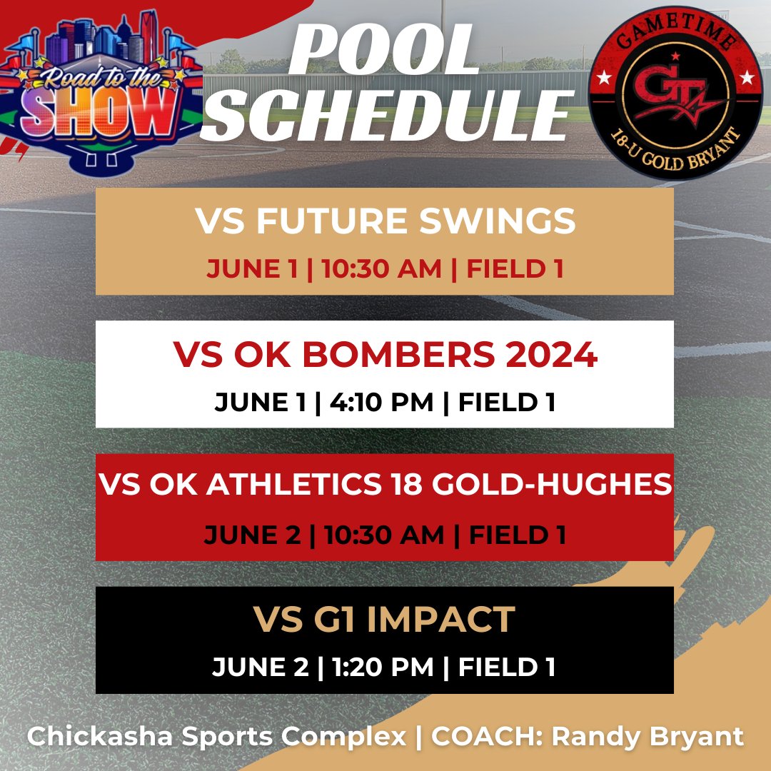 Back on the fields in Chickasha this weekend for the Road to the Show. #GAMETIME #uncommitted2026 #fastpitch #softball #poolplay