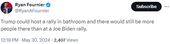 Today's leading mathematicians are in agreement on this subject, but differ from the popular concensus amongst a certain intelligence range, they've found that crowd size is not directly proportional to voter turnout. See) 2020 election. #USDemocracy