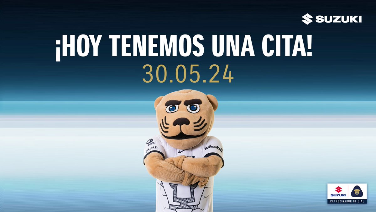 🗓️ | ¡Tenemos una cita, Auriazules! 🚘🐾 No querrán perderse lo que tenemos preparado para ustedes. 😉🤙 📲: lc.cx/_ekhKk ⏰: 21:00 hrs (Centro de México) @PumasMX | #SuzukiLaEnergíaQueTeMueve