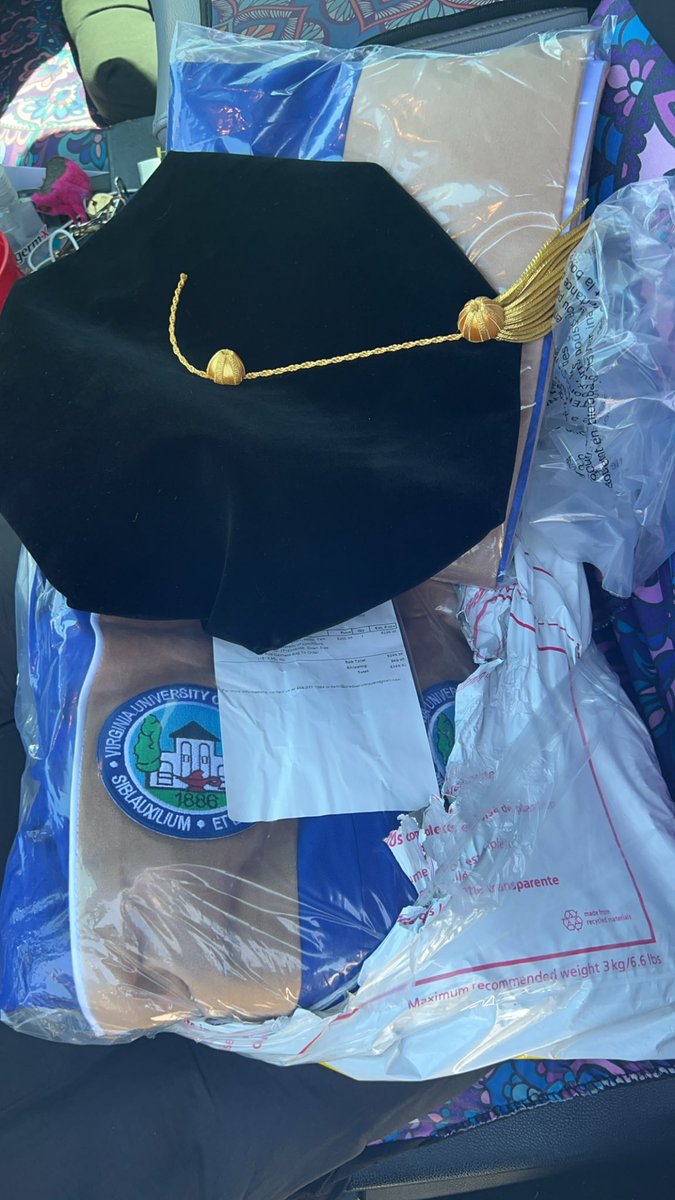 Barbz my Doctorate cap & Gown is here. I’m the first in my family to get a doctorate degree I’m beyond proud of this moment. Barbz stay in school ! #gagcity #gagcitymanchester 🫶🏾💕