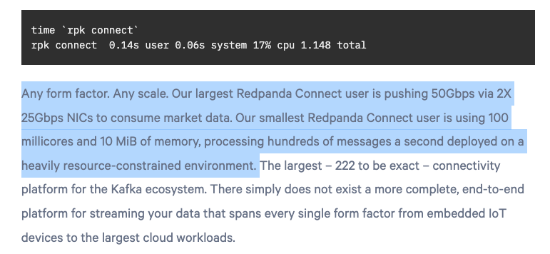 πΊππ€ Alexander Gallego (@emaxerrno) on Twitter photo SUPER excited to announce REDPANDA CONNECT
There simply does not exist a more complete end to end streaming platform from embedded iot to the largest cloud workloads. Same software. Any scale
Welcome <a href="/Jeffail/">Ashley Jeffs</a> and team to the #redpanda family.
Youtube stream tomorrow!
#kafka SUPER excited to announce REDPANDA CONNECT
There simply does not exist a more complete end to end streaming platform from embedded iot to the largest cloud workloads. Same software. Any scale
Welcome <a href="/Jeffail/">Ashley Jeffs</a> and team to the #redpanda family.
Youtube stream tomorrow!
#kafka