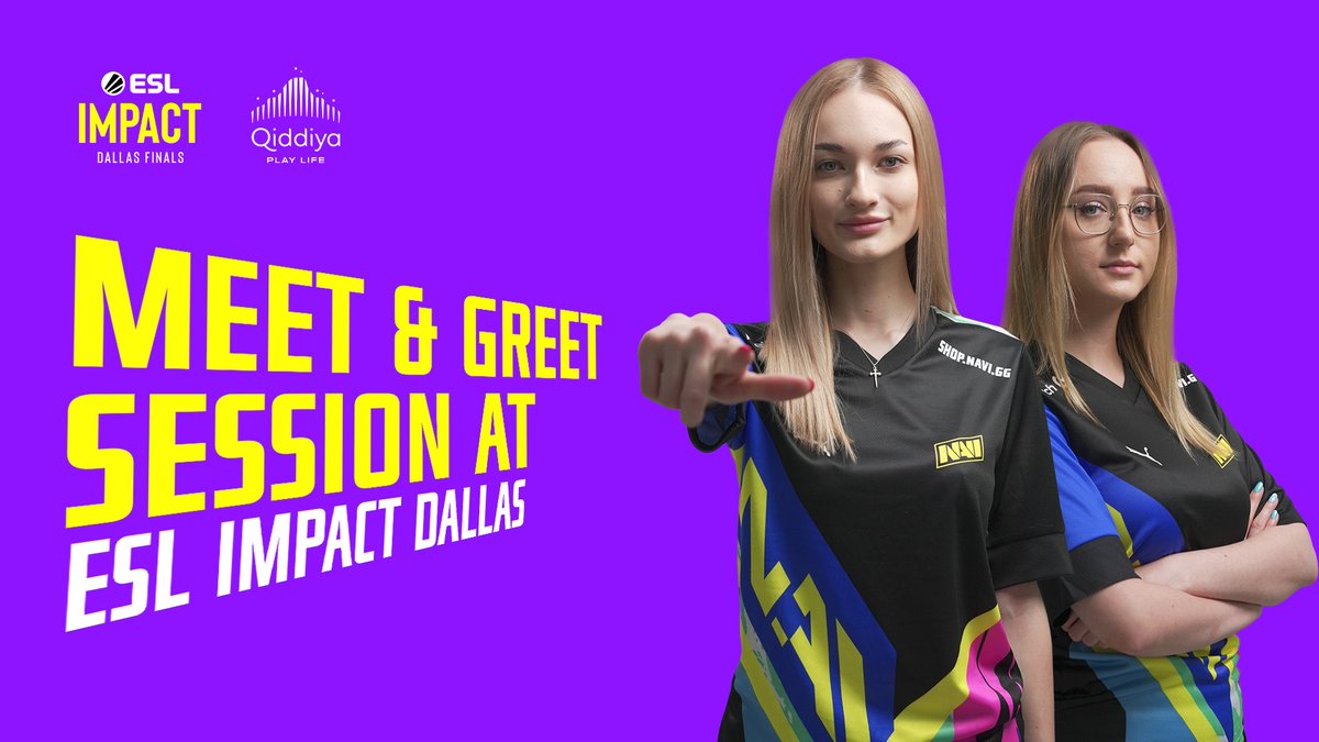 Don’t miss a chance to meet NAVI Javelins at ESL Impact. Visit Qiddiya Gaming booth at DreamHack Dallas, June 1st at 12 pm for a meet-and-greet session with the girls or join the @QiddiyaGaming Discord and leave your AMA questions in the #ask-team-navi channel: