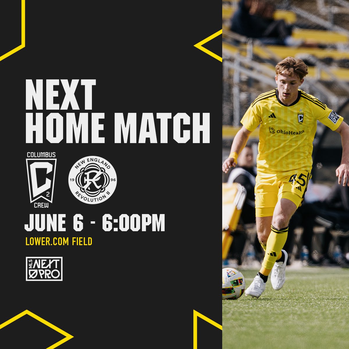 Catch us in Columbus 🔜

This weekend we will be taking on Philadelphia Union II on the road, but get ready for a quick turnaround because we are back in action at home midweek next week, taking on New England Revolution II at @LowerFieldCbus 🙌

🎟️: cbuscrew.com/4bZBYgO