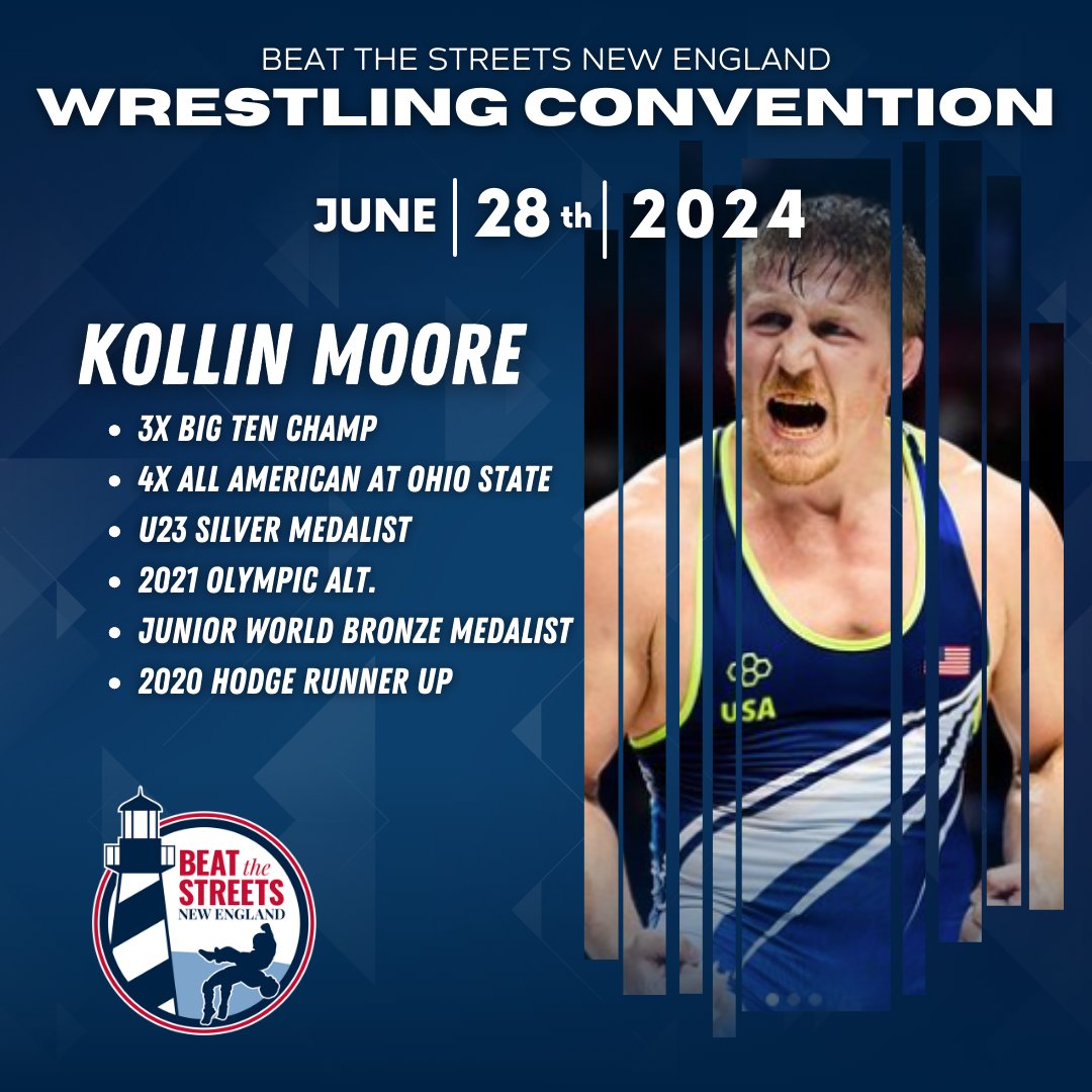 BTSNewEngland's tweet photo. We are excited to welcome Vougar Oroudjov and @moore_of_kollin as clinicians to the #btsne Wrestling Convention June 28th, at Boston University!
Don’t miss your opportunity to attend this FREE event! To Register visit https://t.co/qW9xayuRqF https://t.co/SmAfzCPO5H