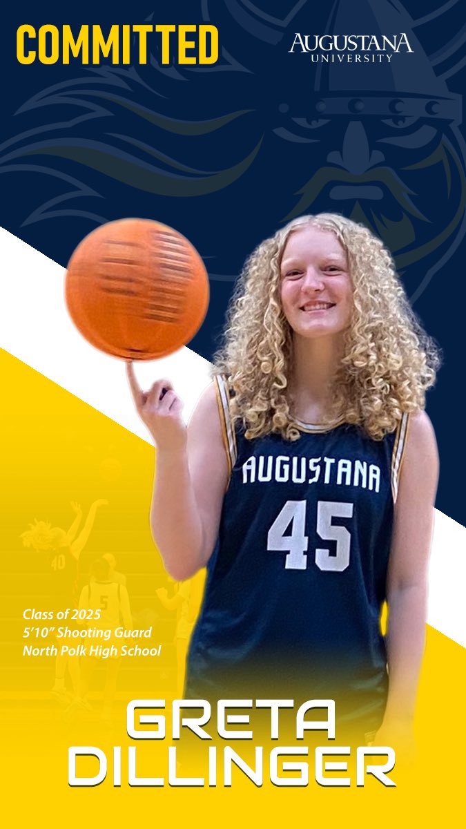 When you know you know!! I am so excited to announce I will be continuing my academic and basketball career at Augustana University!! I would like to thank all the coaches, teammates, family, and friends who have supported me throughout the recruiting process!! GO VIKINGS!!💙💛⚔️