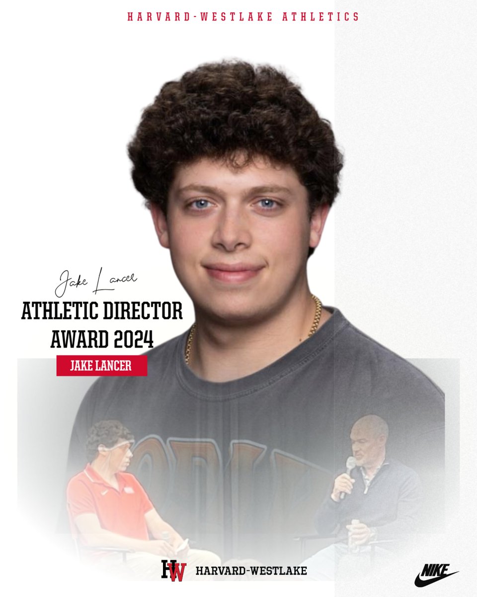 Congratulations to Jake Lancer '24 on being named the winner of the 2024 Athletic Directors Award for services to the Harvard-Westlake Athletic Department.

Jake has been the voice of Wolverines Athletics for three years as lead anchor of HWTV. We are so proud of you Jake!