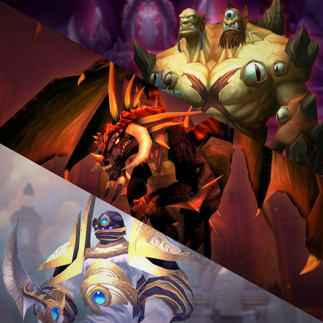 Warcraft's tweet photo. Cataclysm Classic Raids are now live!

🔮 The Bastion of Twilight
🌋 Blackwing Descent
🌪️ Throne of the Four Winds https://t.co/d0g20xh5vF