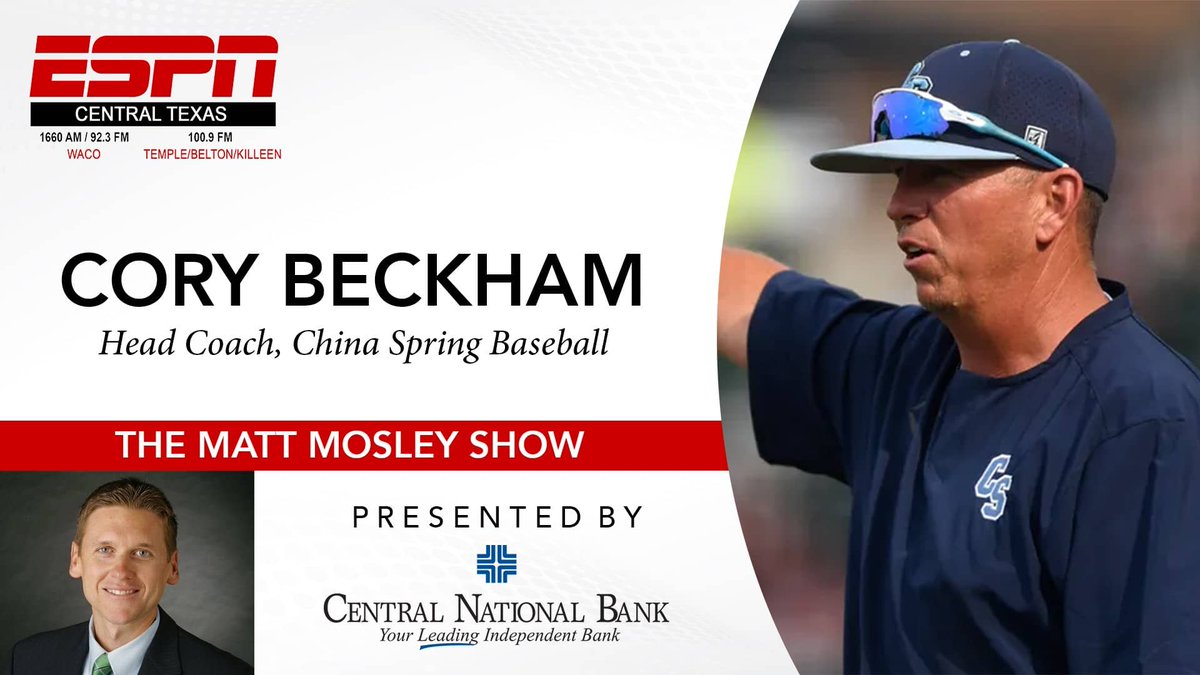 .<a href="/MattMosley/">Matt Mosley</a> &amp; <a href="/realcamstuart/">Cam Stuart</a> talk with China Spring baseball HC <a href="/CoryBeckham5/">Cory Beckham</a> on the Regional Finals matchup vs. Spring Hill. Coach Beckham talks about the teams past success in elimination games &amp; says of his team "they're not fearing the worst." podserve.fm/episodes/14158…