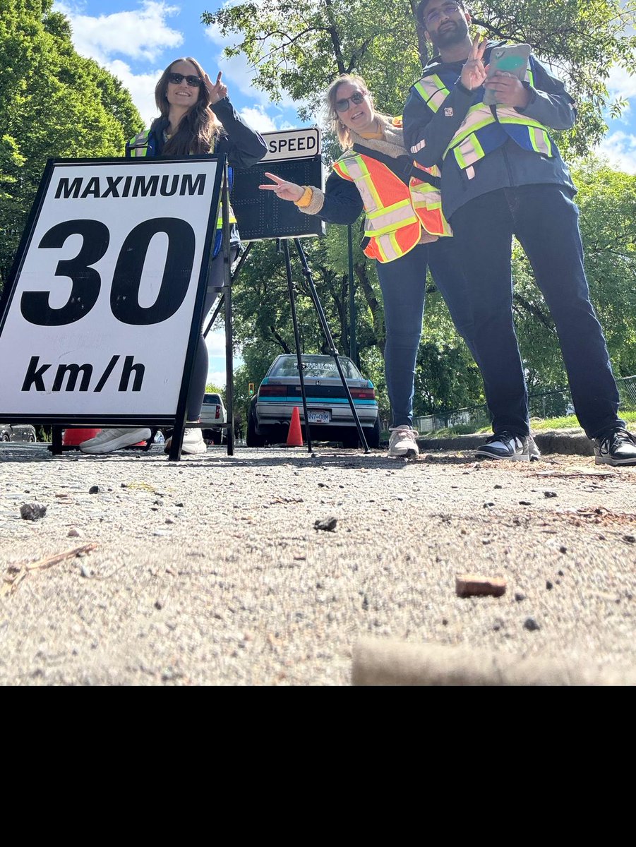 It’s Speed Enforcement month in #BritishColumbia. #Volunteers have clocked many vehicles on #Strathcona, reminding drivers there's #NoNeedForSpeed!!! <a href="/icbc/">ICBC</a>