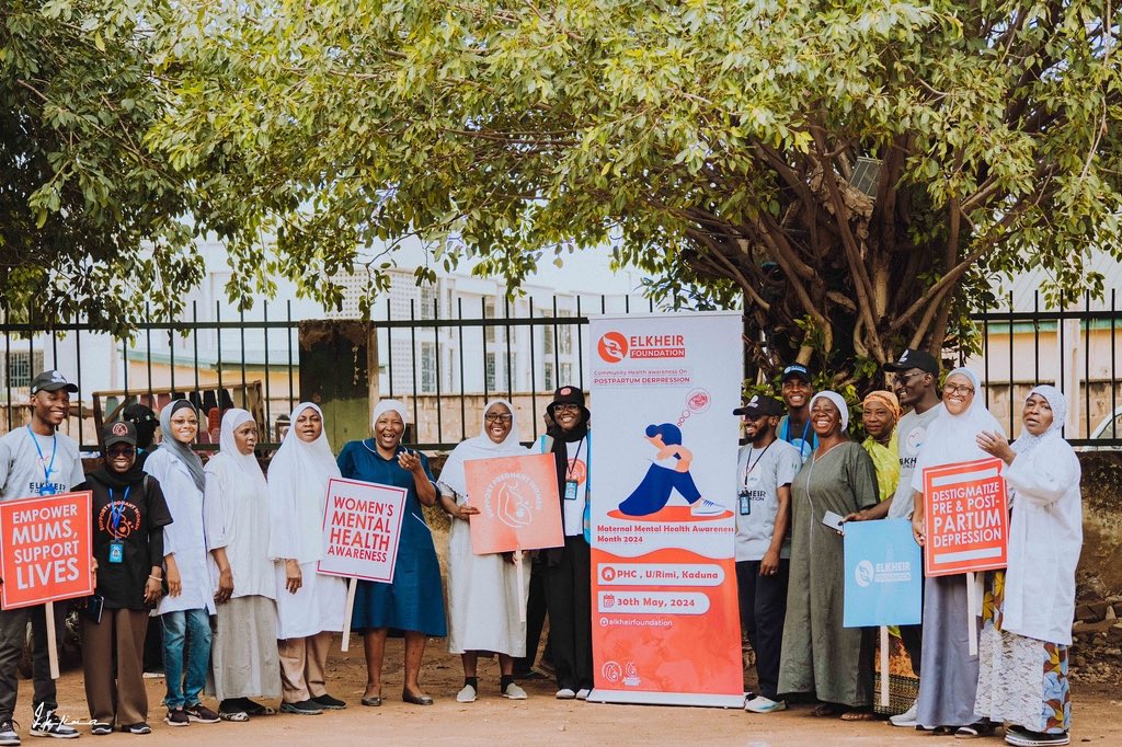 Today, at PHC, U/RIMI, Kaduna, we proudly continued our vital campaign. Our mission is to embark on a journey of positive change by destigmatizing pre and post-partum depression. #ppd #depression #maternalmentalhealth 💗
