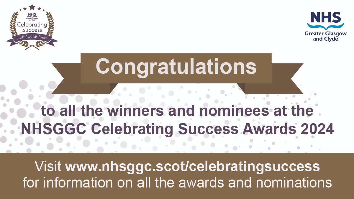 And that’s a wrap! Congratulations to all the winners from tonight’s awards and a huge thanks to all our guests who attended.

Visit nhsggc.scot/staff-recruitm… from tomorrow to view all our winners from tonight and more. 
 
See you next year!
 
#ggcawards