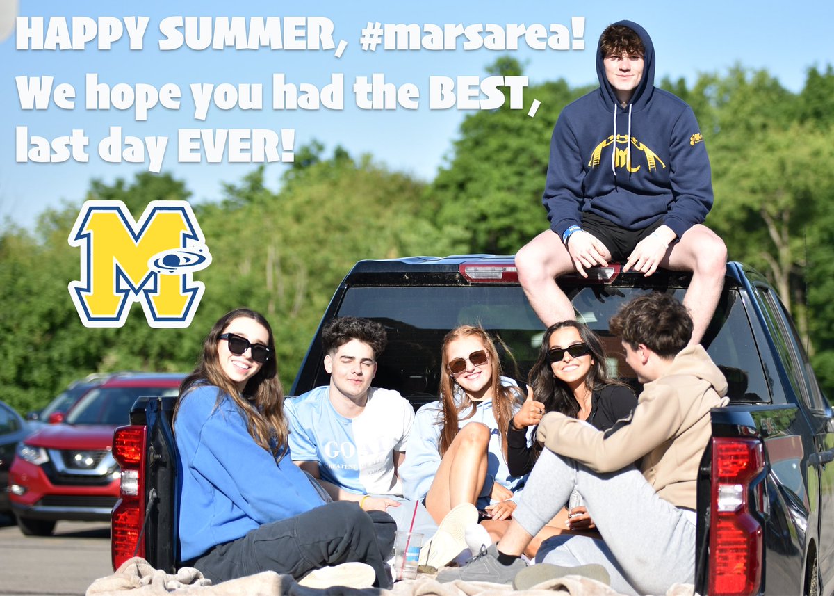 💙💛😎 We hope you had the BEST, last day of school EVER! It’s been a great year, #marsarea! #marsproud #CongratsGrads