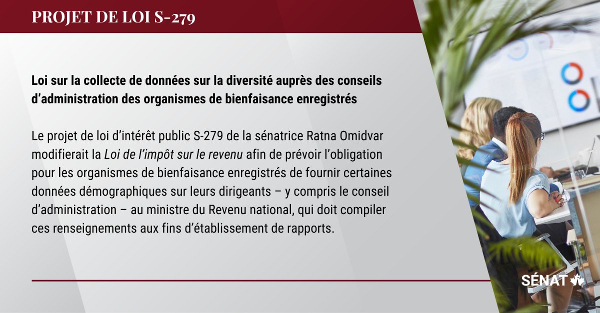 Le projet de loi #S279 de la sénatrice @ratnaomi a été adopté en deuxième lecture au Sénat et renvoyé au Comité sénatorial des finances nationales : ow.ly/41gE50S2vh6

#SenCA #PolCan #NFFN