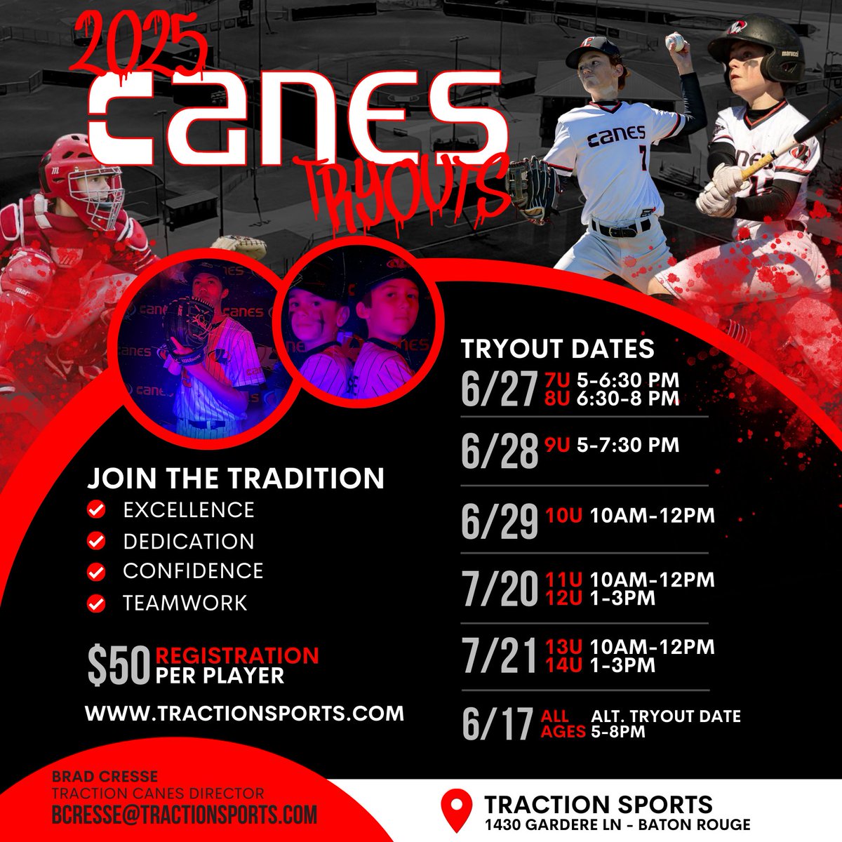 Traction Canes Baseball tweet media