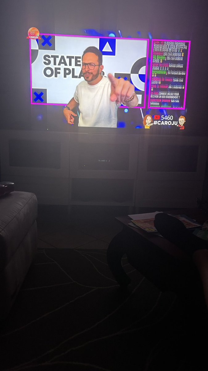 Lolos7th's tweet photo. En place @JulienChieze #caroju pour le #stateofplay  #PlayStation https://t.co/OcL4lQEvbt