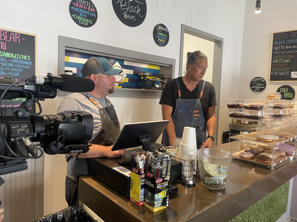Photographer Jordan M. and I had the best time with the ladies and gents at Blackbearbakery&Cafe in Chisholm. Best people ever! Tune into @NorthernNewsNow to find out how this bakery is playing a part in bringing Hollywood films to the Iron Range.