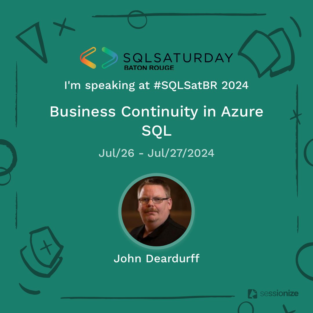 Guess where I will be on July 27th, 2024? In this session, you will learn about the differences and trade-offs between the service tiers in terms of Failover Clustering and Always On Availability. #SQLSatBR sqlsaturday.com/2024-07-27-sql…