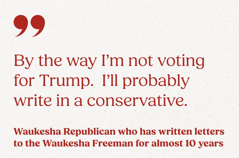 It will be interesting to see how this plays out in #Waukesha County. 
Cracks in the Trumpian base were already appearing by the middle of May. 
#Wisconsin