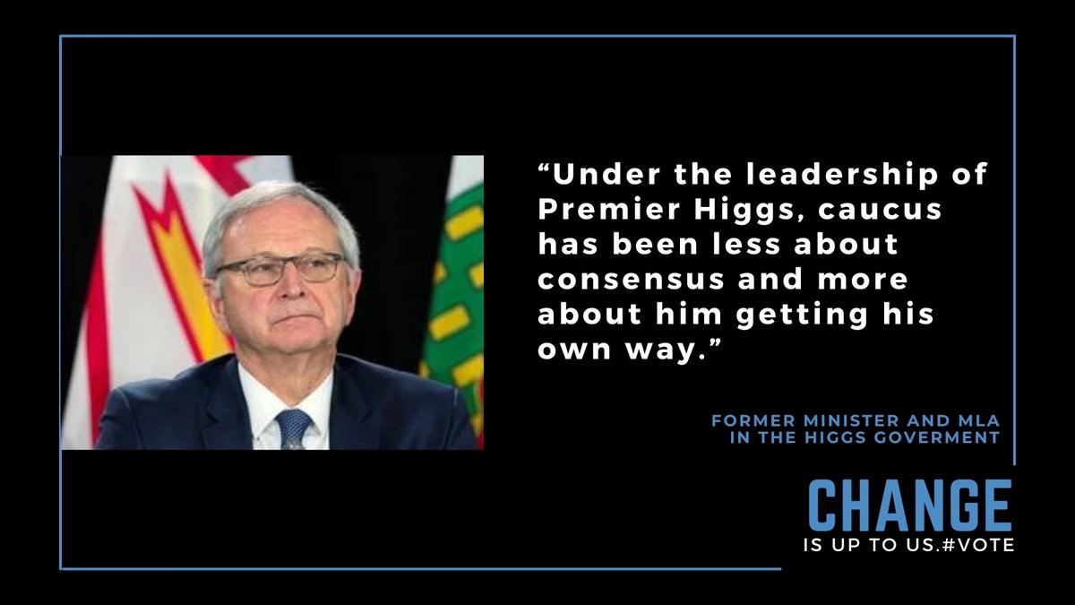 What’s clear is that @premierbhiggs listens to no one, not even his most loyal and longest-serving ministers. This isn't about conservative or liberal; it's about leadership, integrity, and our province's future. Blaine Higgs is not worth the risk. #NBPoli #LeadershipMatters