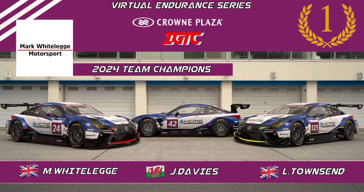 Congratulations to @MW_Motorsport_ and becoming Crowne Plaza IGTC Team Champions