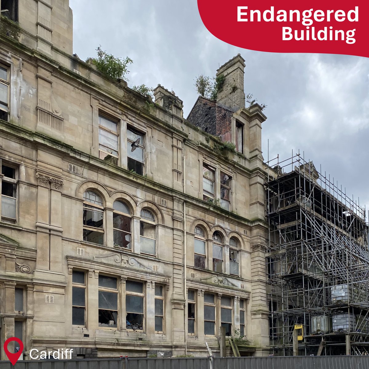 thevicsoc's tweet photo. Top Ten Endangered Buildings 2024
Cardiff Coal Exchange, Butetown, Cardiff, Glamorgan
Grade II*, Seward & Thomas, 1884-86
Read more here: https://t.co/FdSEJnW1la
#TopTen24 #cardiff #glamorgan #wales #cymru #listedbuilding #heritage #architecture 🏴 https://t.co/NM5ZYKn4Sk