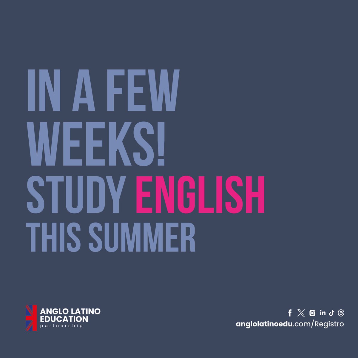 AngloLatinoE's tweet photo. Summer is just around the corner and you can still access a great opportunity to study English 🇬🇧

Do you want to know more?

Register at: https://t.co/HJY4ekkdHq

#AngloLatinoEducation #SelectEnglish #StudyEnglish #Summer #LearnEnglish #Studyabroad #SummerProgrammes #Summer https://t.co/6jrLN0NhuC