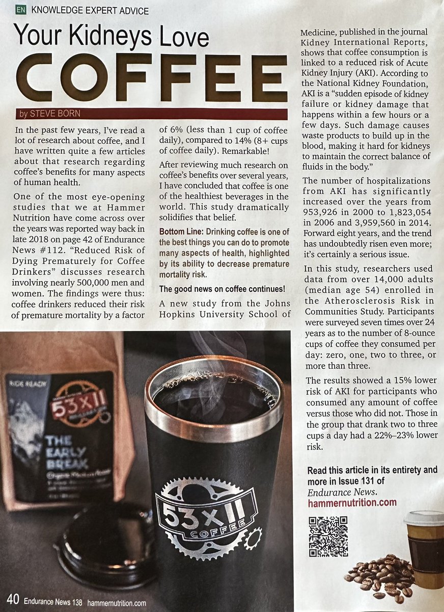 8+ cups per day reduce risk of premature mortality 14% . I must be in 20% range. Coffee haters can jump in a creek. ☕️ ☕️ Source: Hammer Endurance News  #ultrarunning #fitness #coffeegods #weightlifting